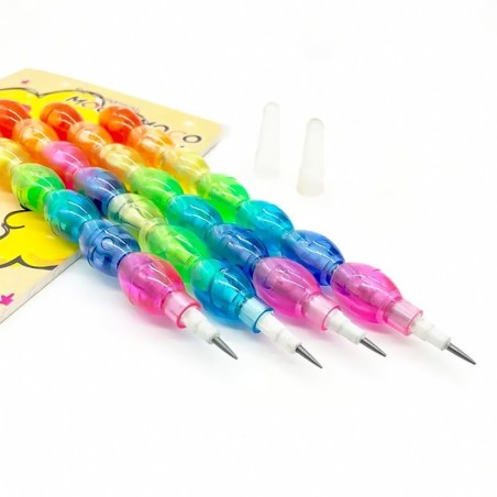 Lapiseira Arco Iris Troca Ponta 0,07MM 7 Partes 4 Peças