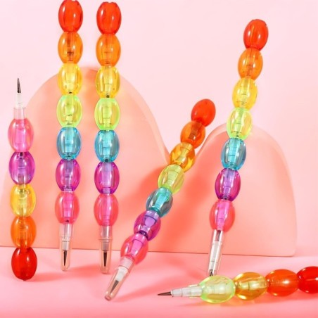 Lapiseira Arco Iris Troca Ponta 0,07MM 7 Partes 4 Peças