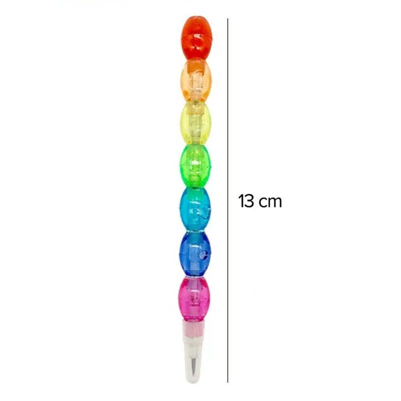 Lapiseira Arco Iris Troca Ponta 0,07MM 7 Partes 4 Peças