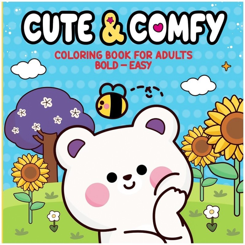 Livro De Colorir Cute E Cute Para Adultos Ursinho