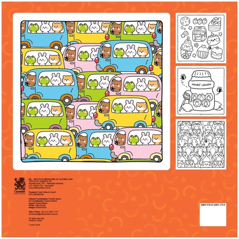 Livro De Colorir Cute E Cute Para Adultos Ursinho