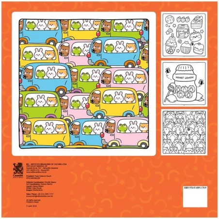 Livro De Colorir Cute E Cute Para Adultos Ursinho