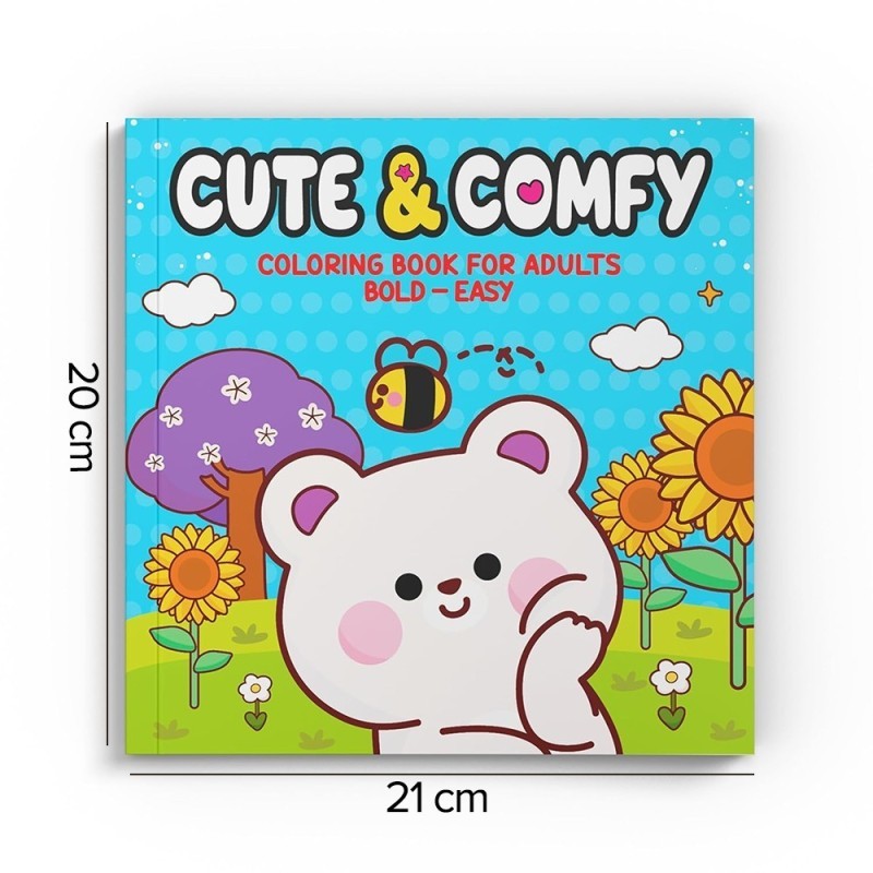 Livro De Colorir Cute E Cute Para Adultos Ursinho