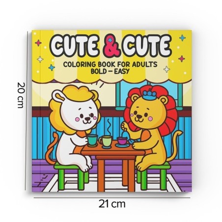 Livro De Colorir Cute E Cute Para Adultos Leãozinho