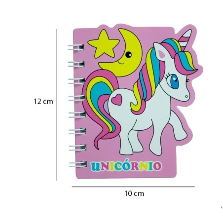 Mini Bloco De Anotações Unicórnio 120 Páginas