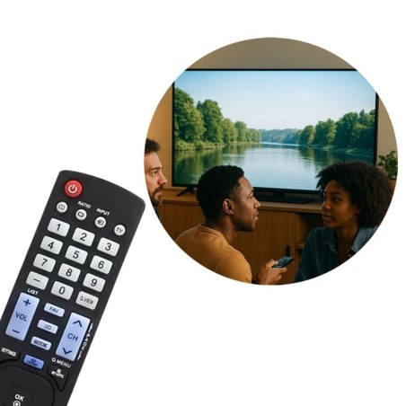 Controle Remoto Compatível Com TV LCD LG Preto