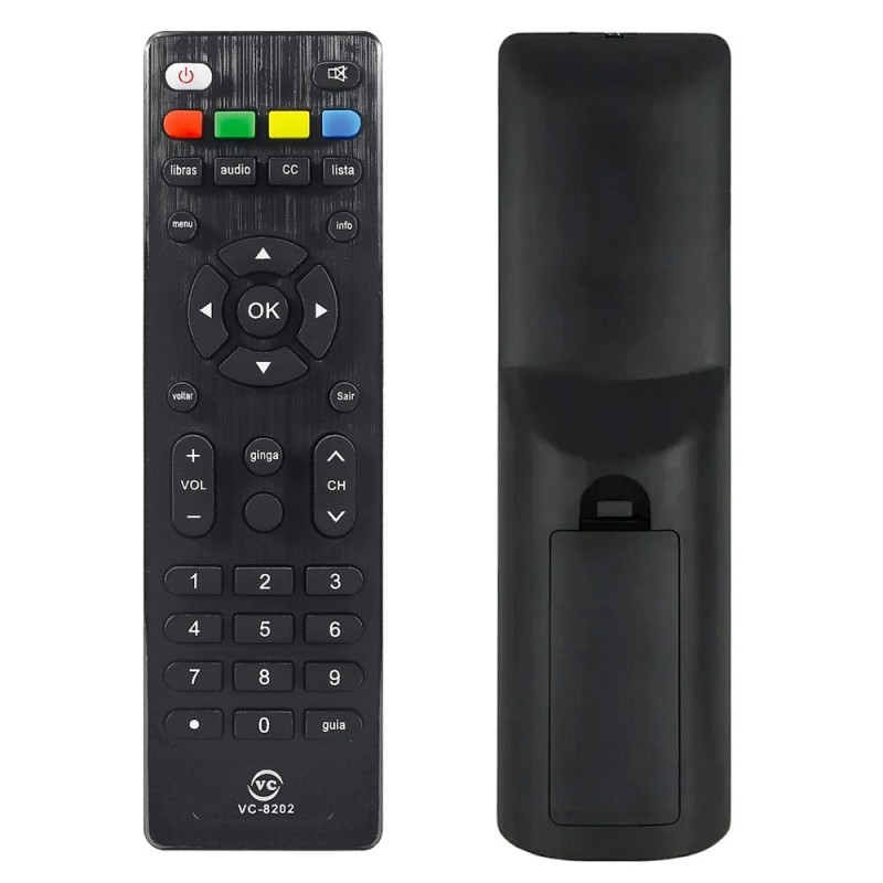 Controle Remoto Compatível Conversor Positivo Preto