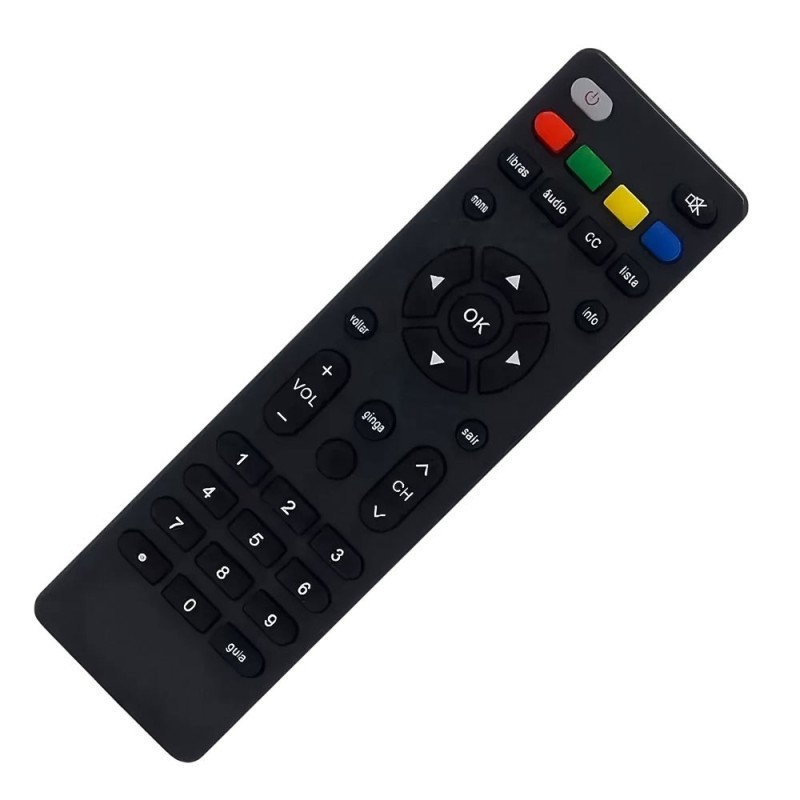 Controle Remoto Compatível Conversor Positivo Preto