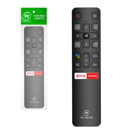 Controle Remoto Compatível TV LCD TCL Preto