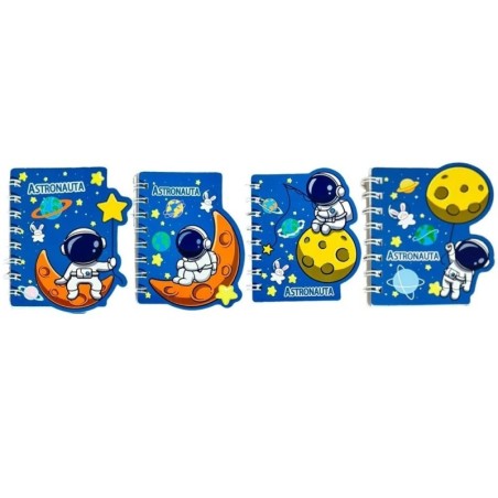 Mini Bloco De Anotações Astronauta 120 Páginas