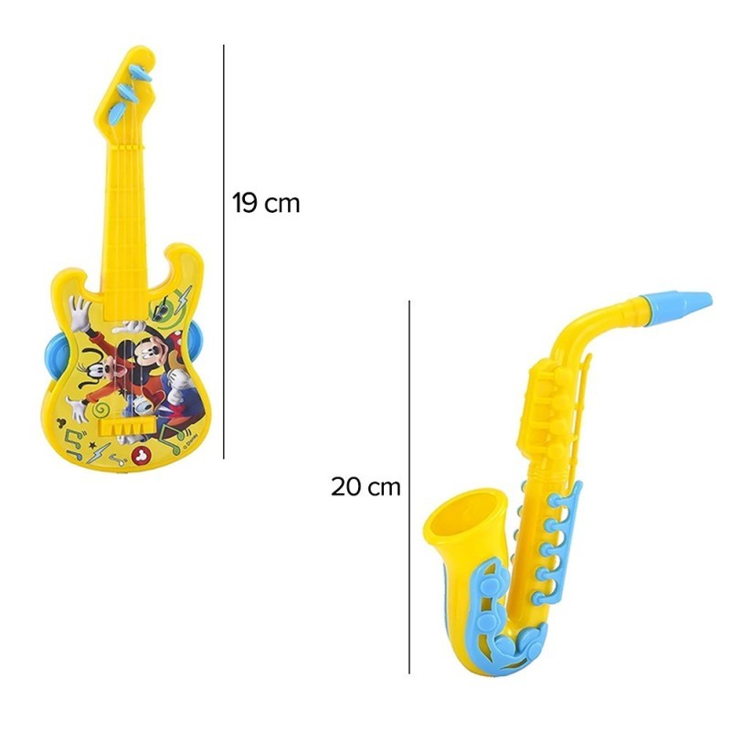 Kit 2 Mini Instrumentos Musicais Infantil Mickey
