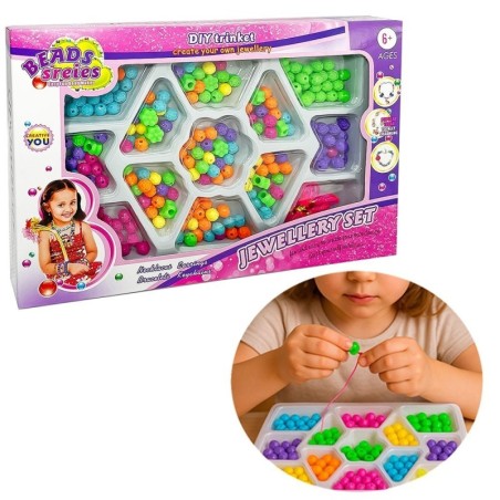 Kit Beleza Bijuteria Infantil Com 100 Miçangas