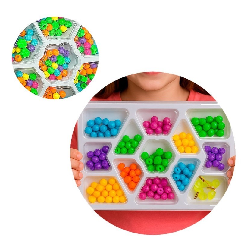 Kit Beleza Bijuteria Infantil Com 100 Miçangas