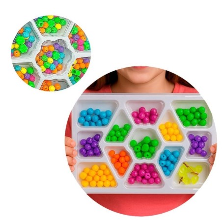 Kit Beleza Bijuteria Infantil Com 100 Miçangas
