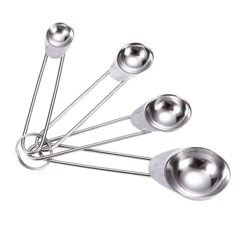 Conjunto De Colher Medidora Com 4 Unidades Na Cartela