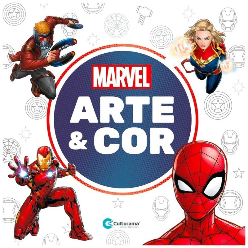 Livro De Colorir Arte E Cor Marvel Vingadores 36 Páginas