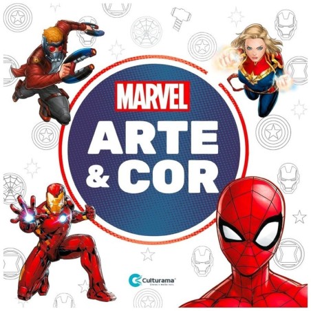 Livro De Colorir Arte E Cor Marvel Vingadores 36 Páginas