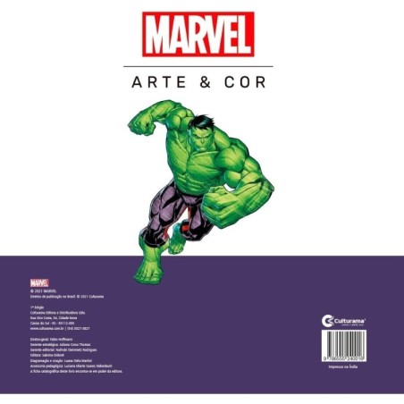 Livro De Colorir Arte E Cor Marvel Vingadores 36 Páginas