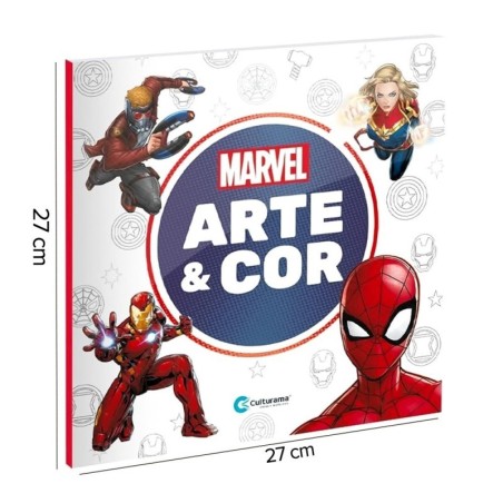 Livro De Colorir Arte E Cor Marvel Vingadores 36 Páginas