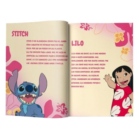 Livro De Colorir Lilo E Stitch 36 Páginas Com 500 Adesivos