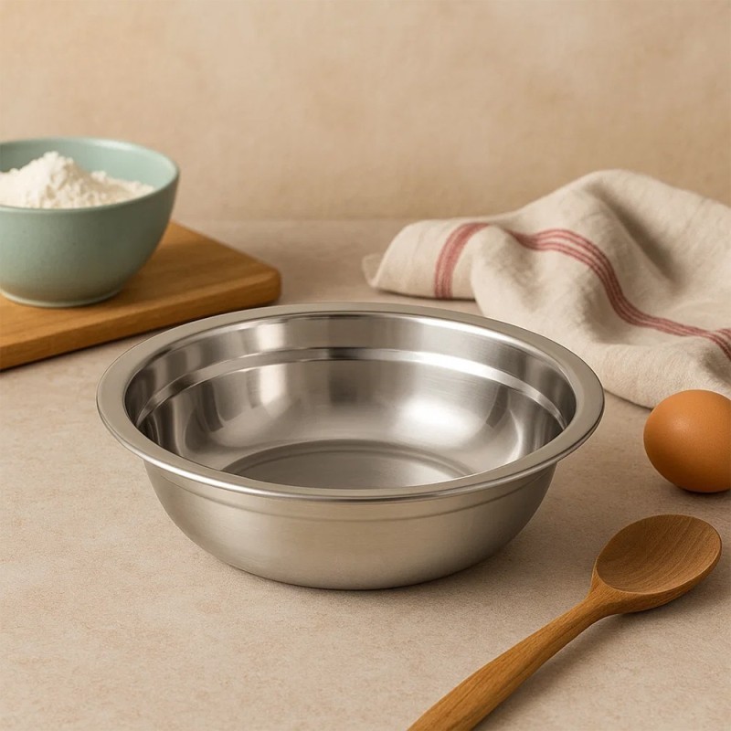 Tigela Cumbuca Redonda Bowl 800ml 19cm Em Inox