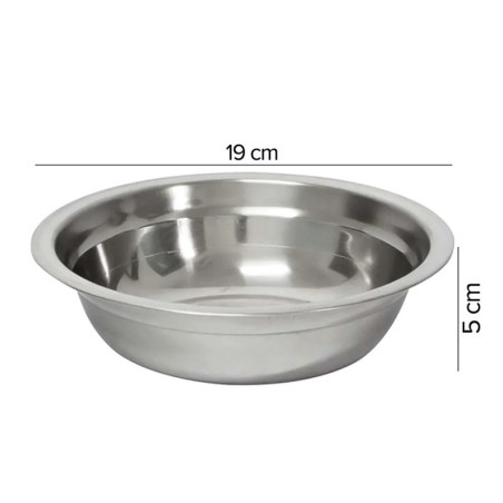 Tigela Cumbuca Redonda Bowl 800ml 19cm Em Inox