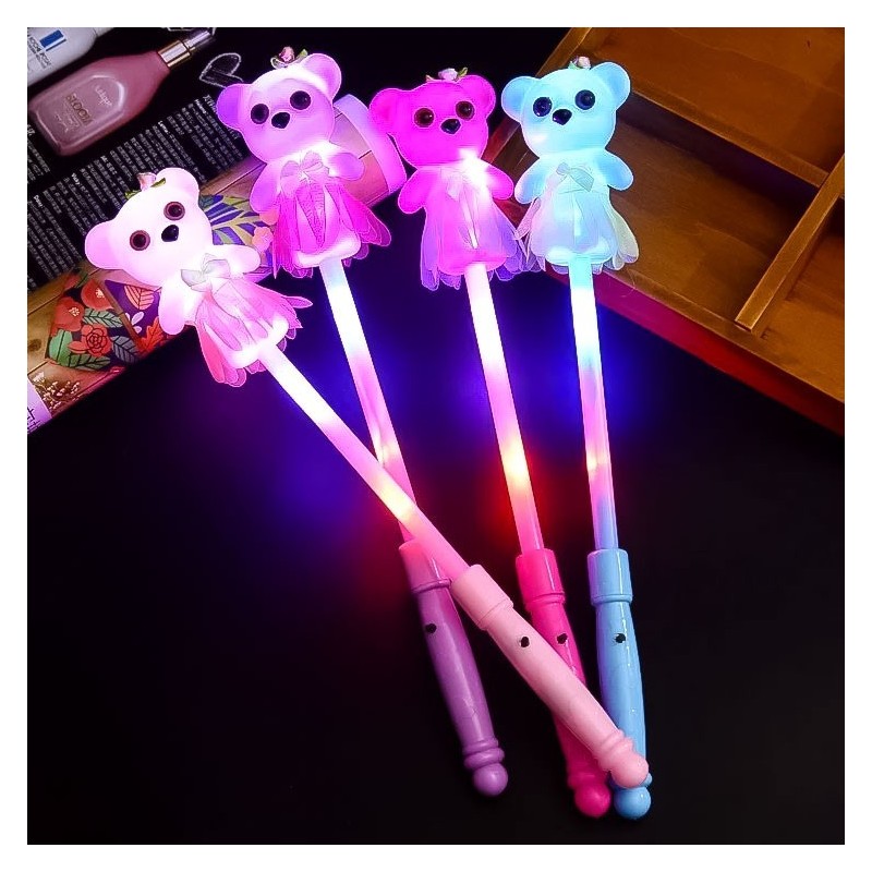 Varinha Magica Cetro Infantil Com Ursinho E Luzes