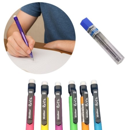 Lapiseira 0.7mm Escolar Bitz Colors Com 1 Tubo De Grafite