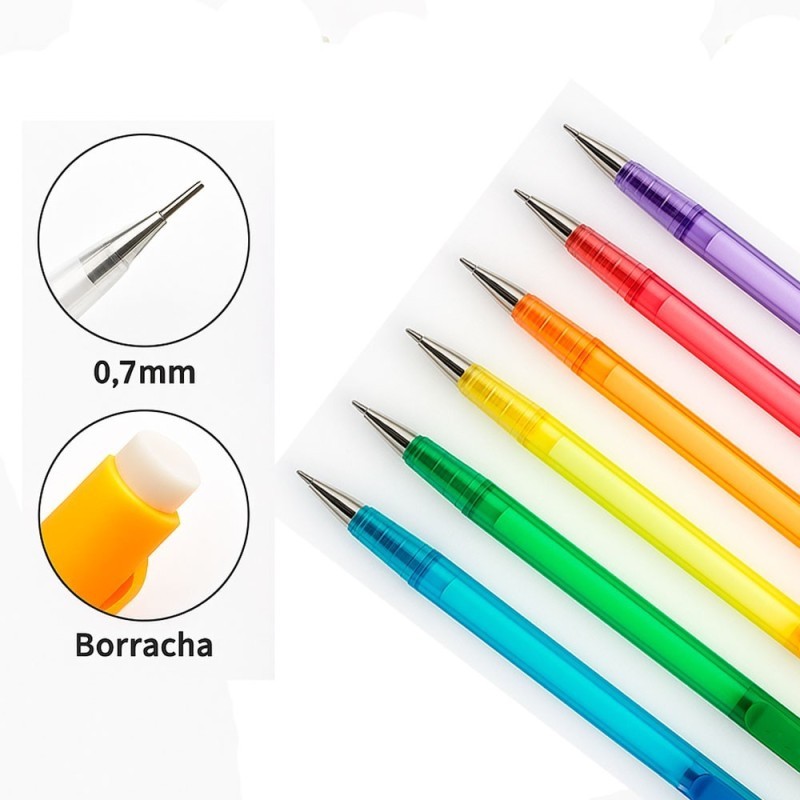 Lapiseira 0.7mm Escolar Bitz Colors Com 1 Tubo De Grafite