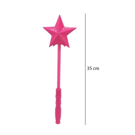 Brinquedo Varinha Mágica Estrela Com Luz 35cm Infantil