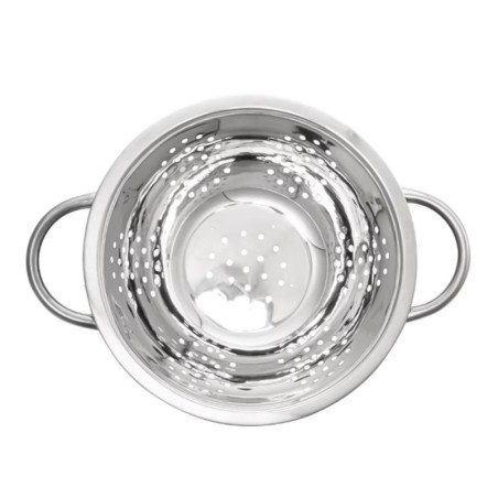 Escorredor De Macarrão Massas 16cm Em Inox Com Alças