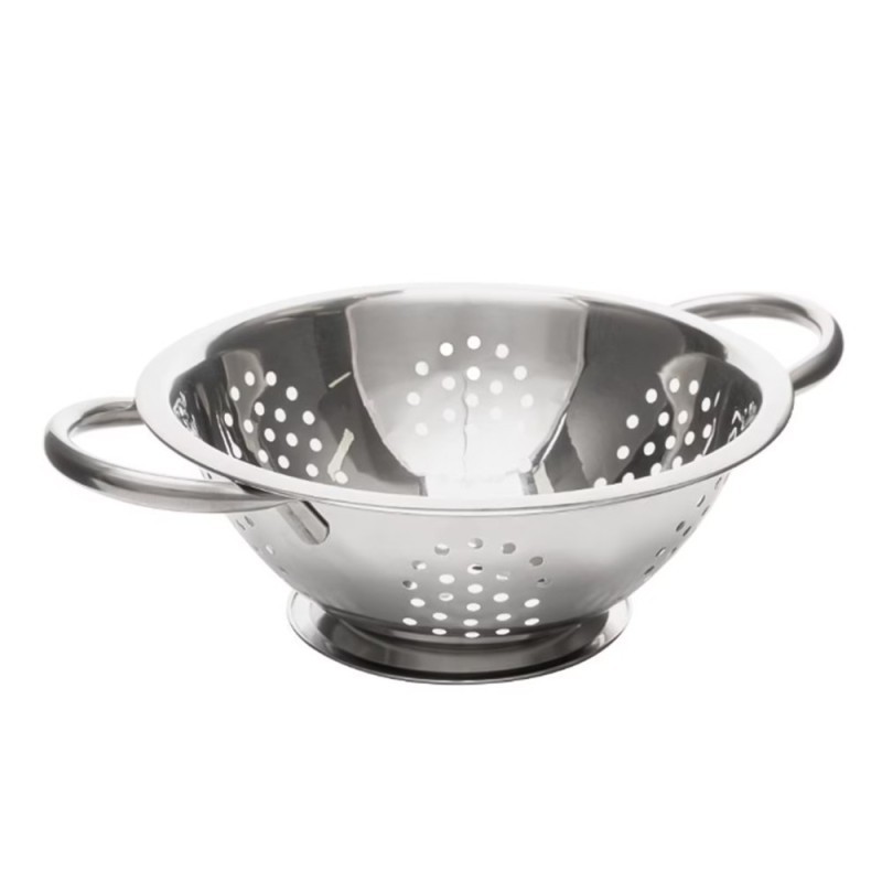 Escorredor De Macarrão Massas 16cm Em Inox Com Alças