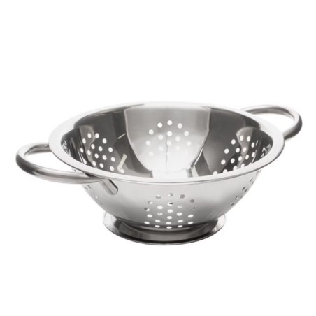 Escorredor De Macarrão Massas 16cm Em Inox Com Alças