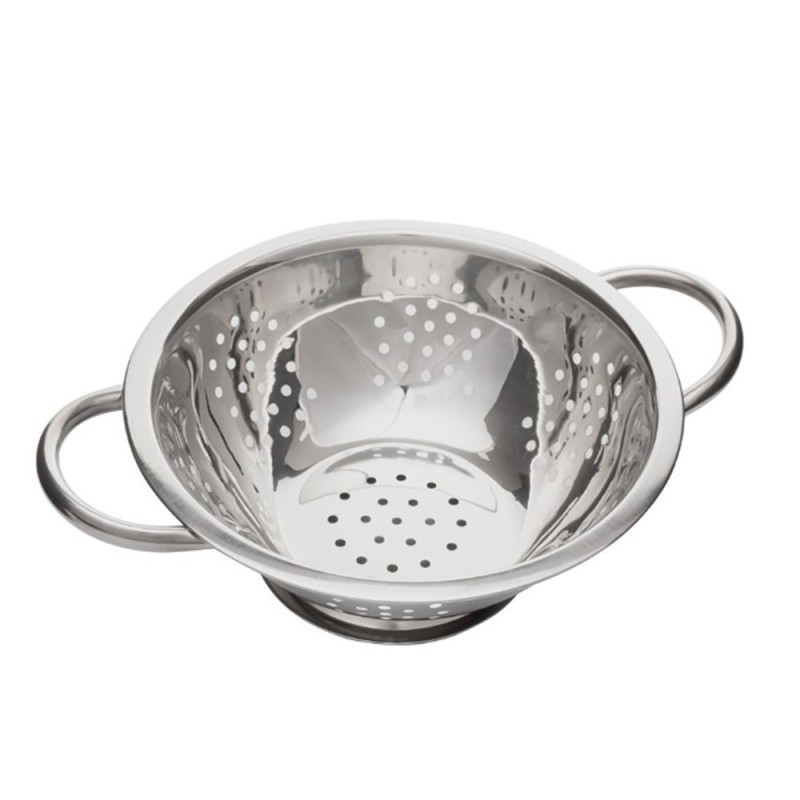 Escorredor De Macarrão Massas 16cm Em Inox Com Alças