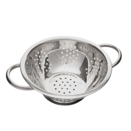 Escorredor De Macarrão Massas 16cm Em Inox Com Alças