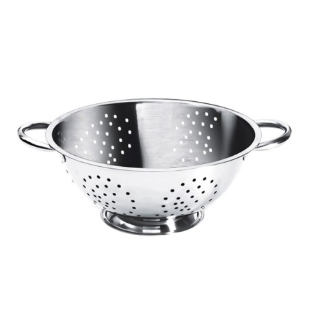 Escorredor De Macarrão Massas 24cm Em Inox Com Alças