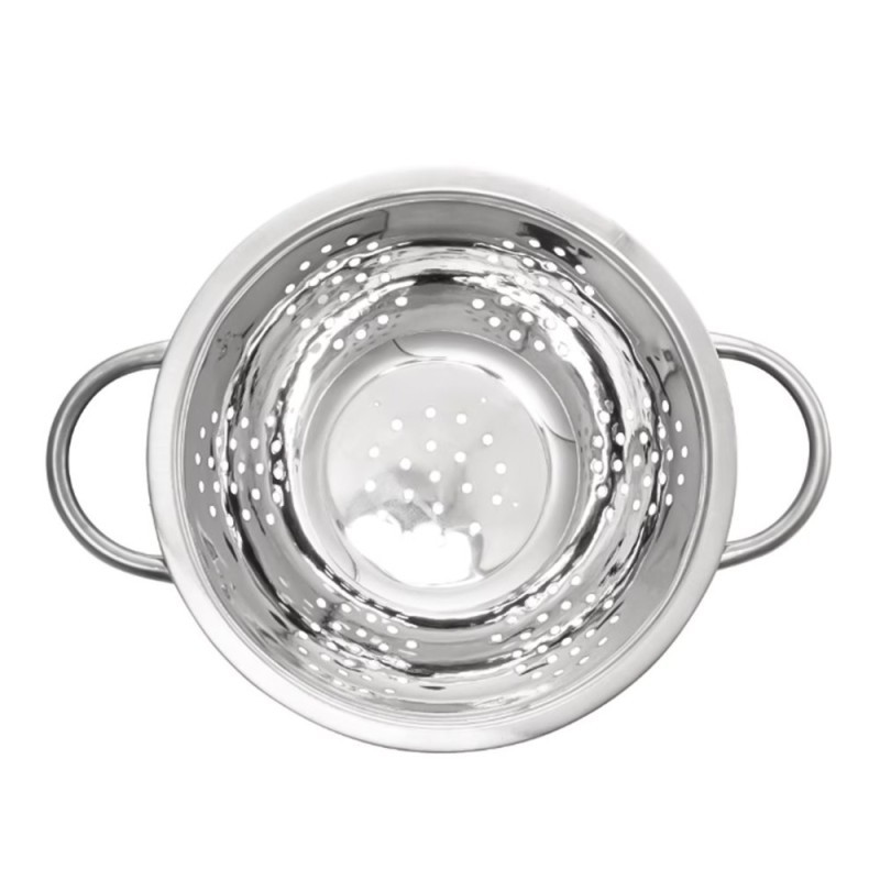 Escorredor De Macarrão Massas 24cm Em Inox Com Alças