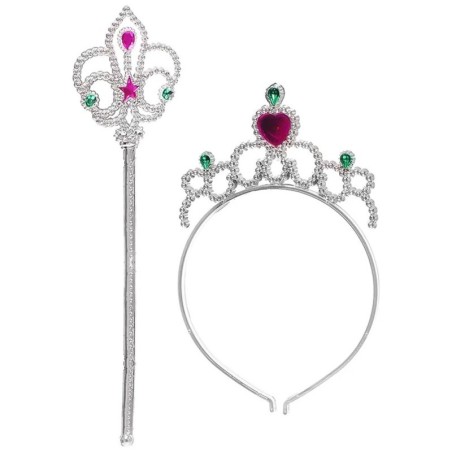 Brinquedo Tiara Infantil Com Varinha Magica Princesa