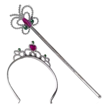Brinquedo Tiara Infantil Com Varinha Magica Princesa