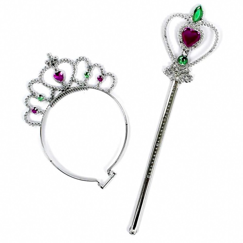 Brinquedo Tiara Infantil Com Varinha Magica Princesa