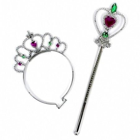 Brinquedo Tiara Infantil Com Varinha Magica Princesa