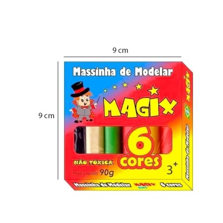 Kit Massinha De Modelar 6 Cores 90g Infantil