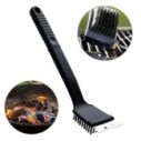 Escova De Aço Limpa Grelha 18" Com Raspador