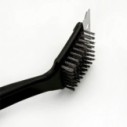 Escova De Aço Limpa Grelha 18" Com Raspador