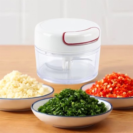 Mini Processador Manual Para Temperos E Vegetais 200ml