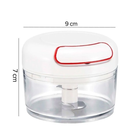 Mini Processador Manual Para Temperos E Vegetais 200ml