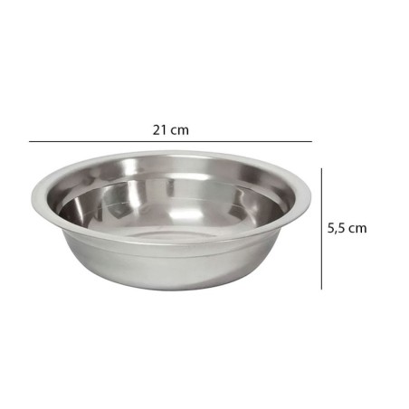 Tigela Cumbuca Redonda Bowl 1 Litro 21cm Em Inox
