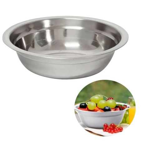 Tigela Cumbuca Redonda Bowl 1 Litro 21cm Em Inox