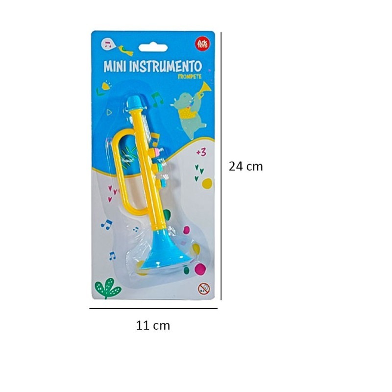 Mini Instrumento Infantil Trompete Colorido