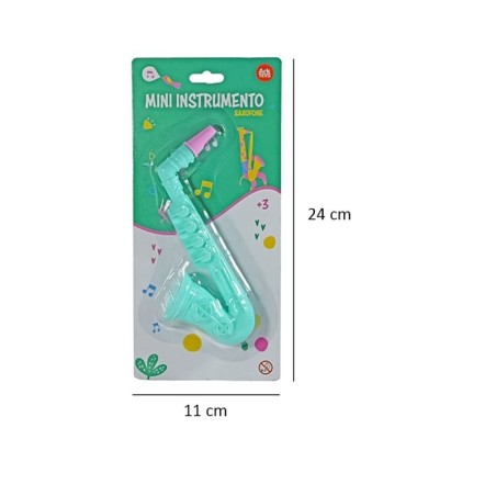 Brinquedo Mini Instrumento Saxofone Colorido Infantil